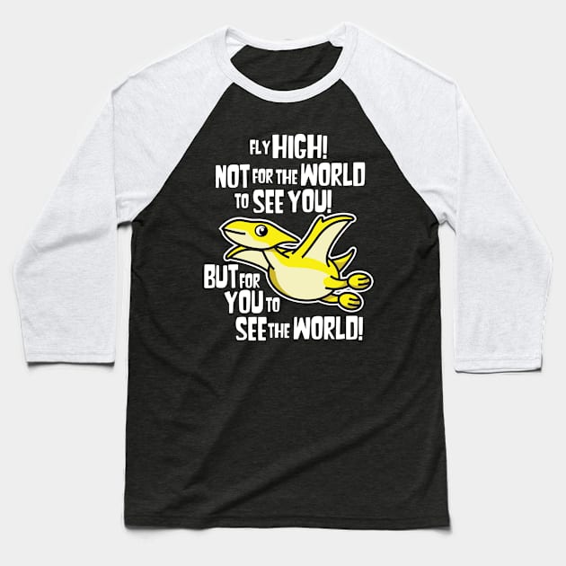 Pterodactyl Boy Dinosaur Baseball T-Shirt by RAWRTY ANIMALS